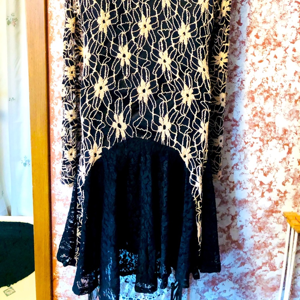 Luxurious Dress, Beautiful Crochet Top w/Lace bottom, NWOT
